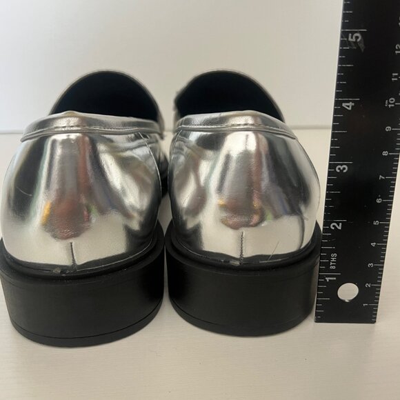 A New Day Silver Jordan Loafers Metallic Finish & Black Sole Womens Size 10 NWT - Picture 5 of 12